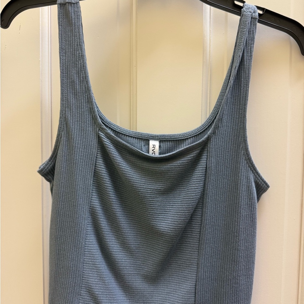 RVCA Slate Blue Ribbed Tank Top